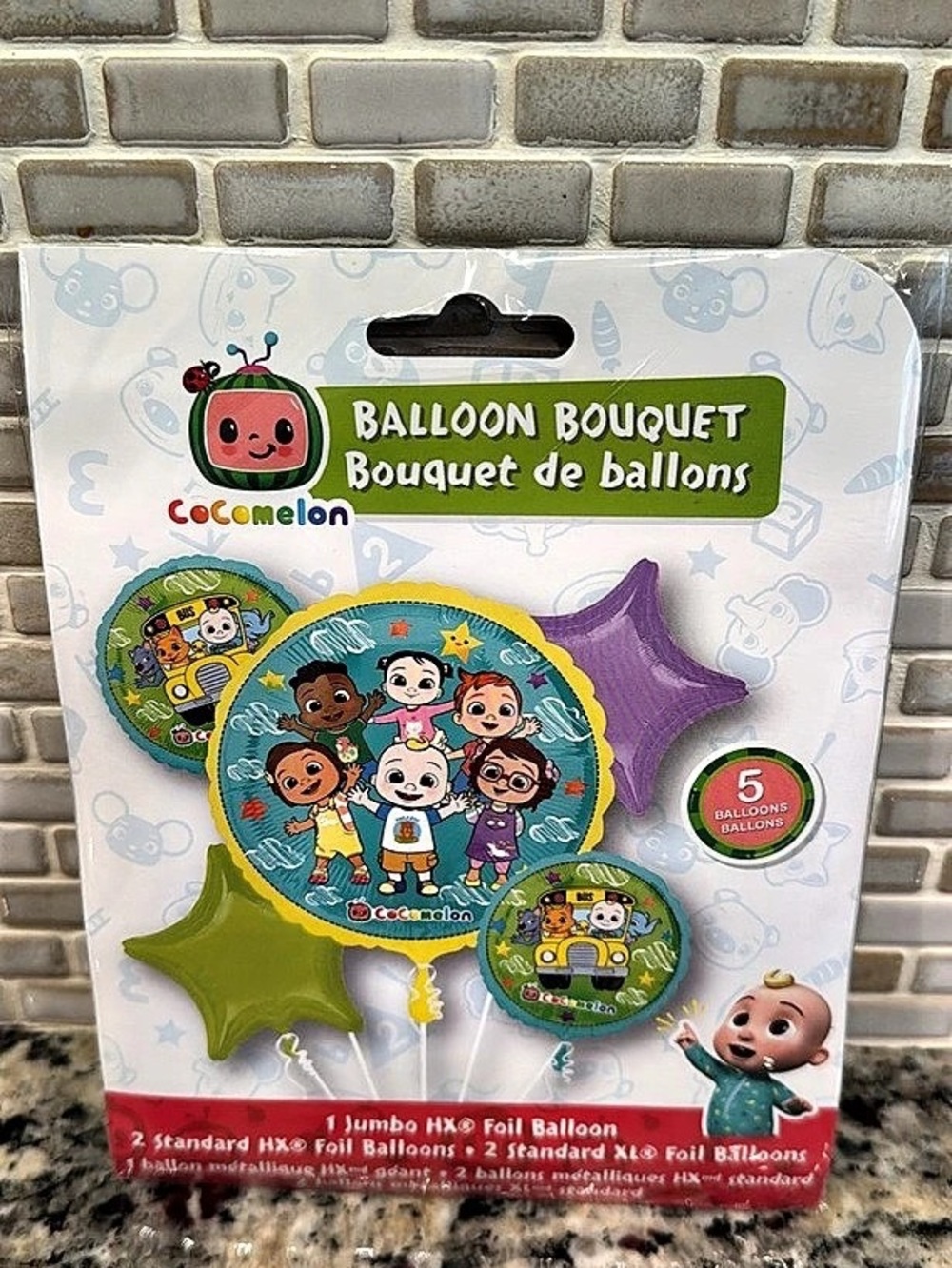 Anagram CoComelon Foil Balloon Bouquet 5-Piece Set